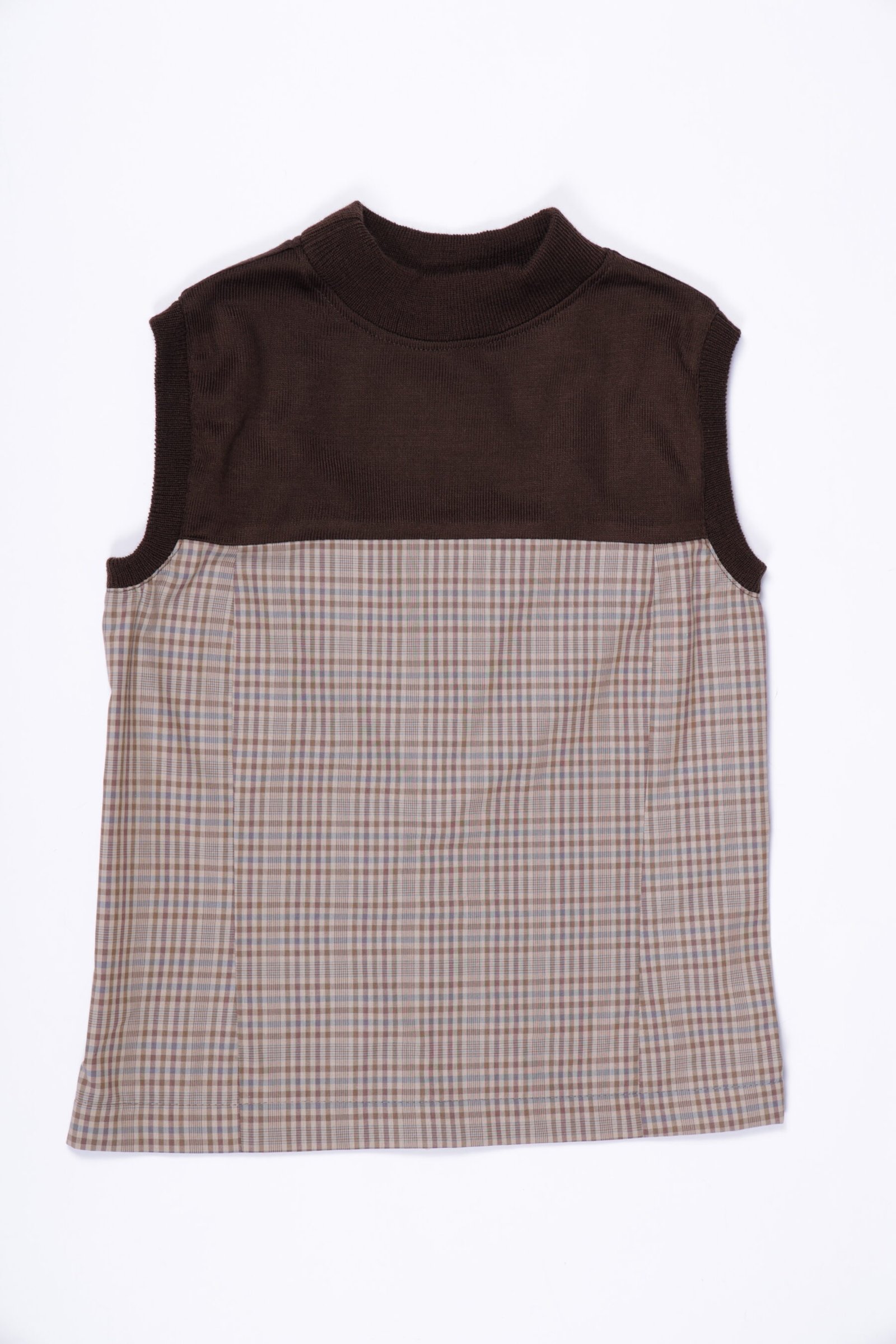 Brown Plaid Top