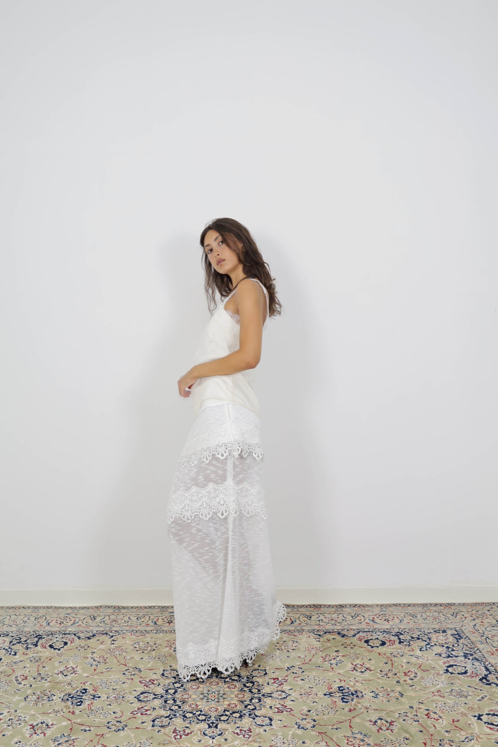 Long knitted skirt
